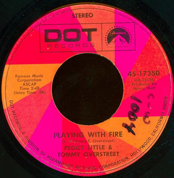 

7inch Record PEGGY LITTLE TOMMY OVERSTREET Playing With Fire Good Day Sunshi 4517350 Dot Records US Pop Used