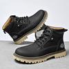 Fashion Men's Comfortable and Lightweight Work Boots, Anti Slip High Top Fashion and Ankle Short Boots, Casual Lace Up Combat Boots 2025