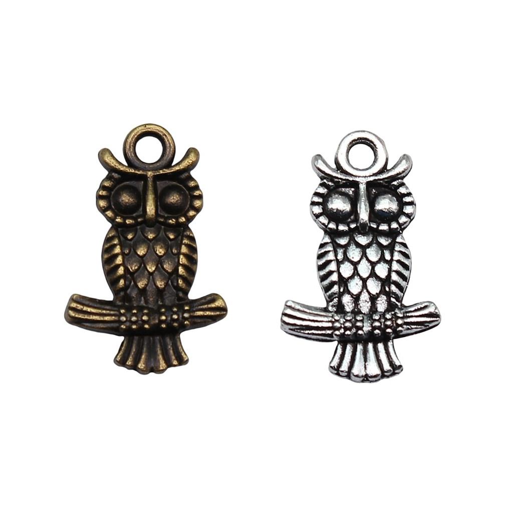 Owl Charms Mini Antique Alloy Pendants For Animal Themed Jewelry Making