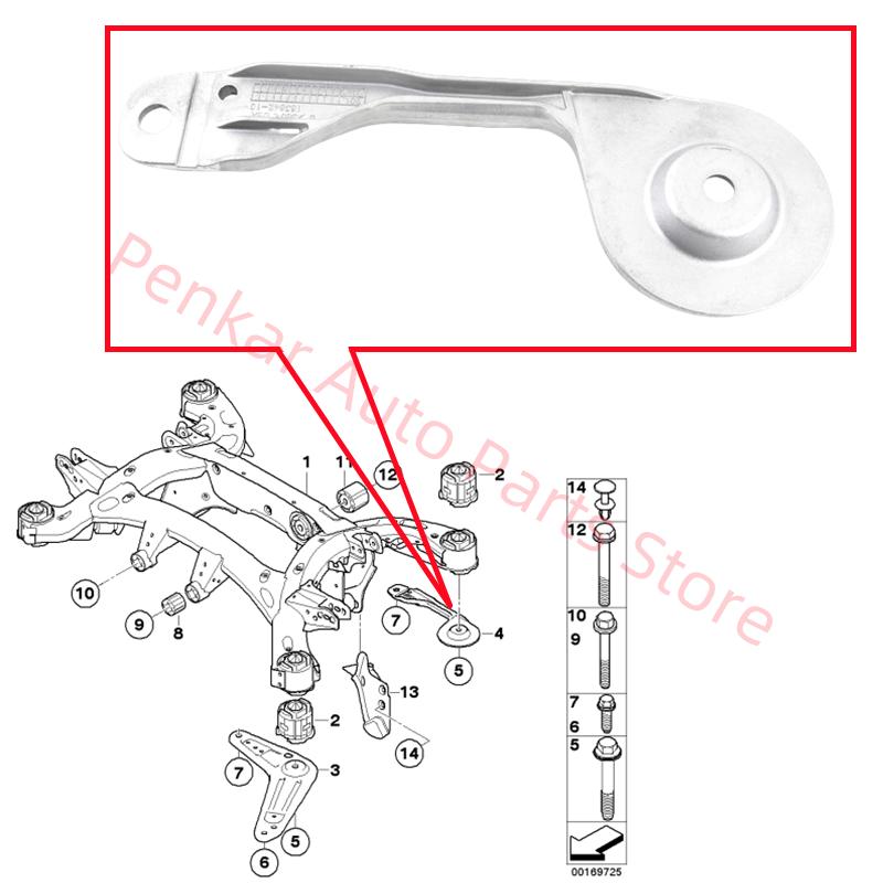33326770979 33326770980 Rear Radius Rod For BMW X5 E70 X6 E71 E72 Left