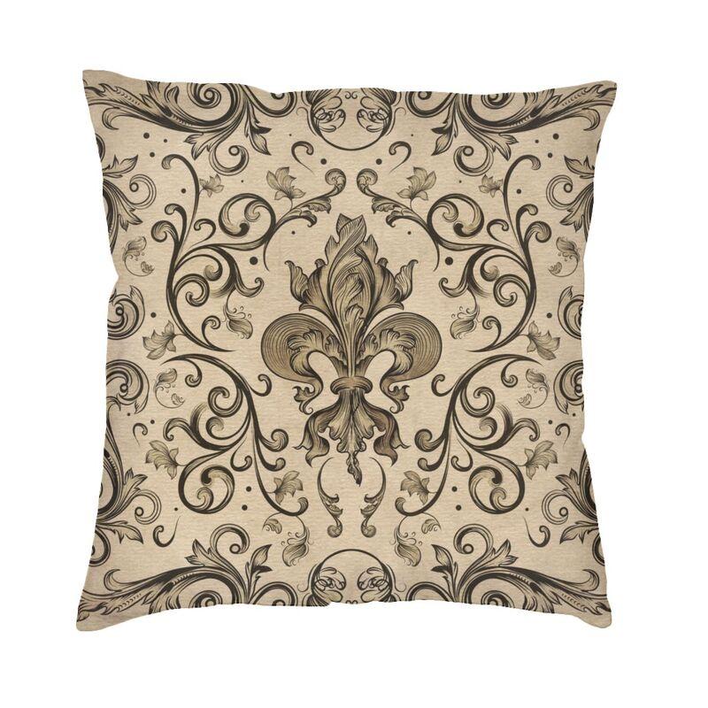 Royal Fleur De Lis Cushion Covers FleurDeLys Lily Flower Velvet Modern Pillows Case Home Decor
