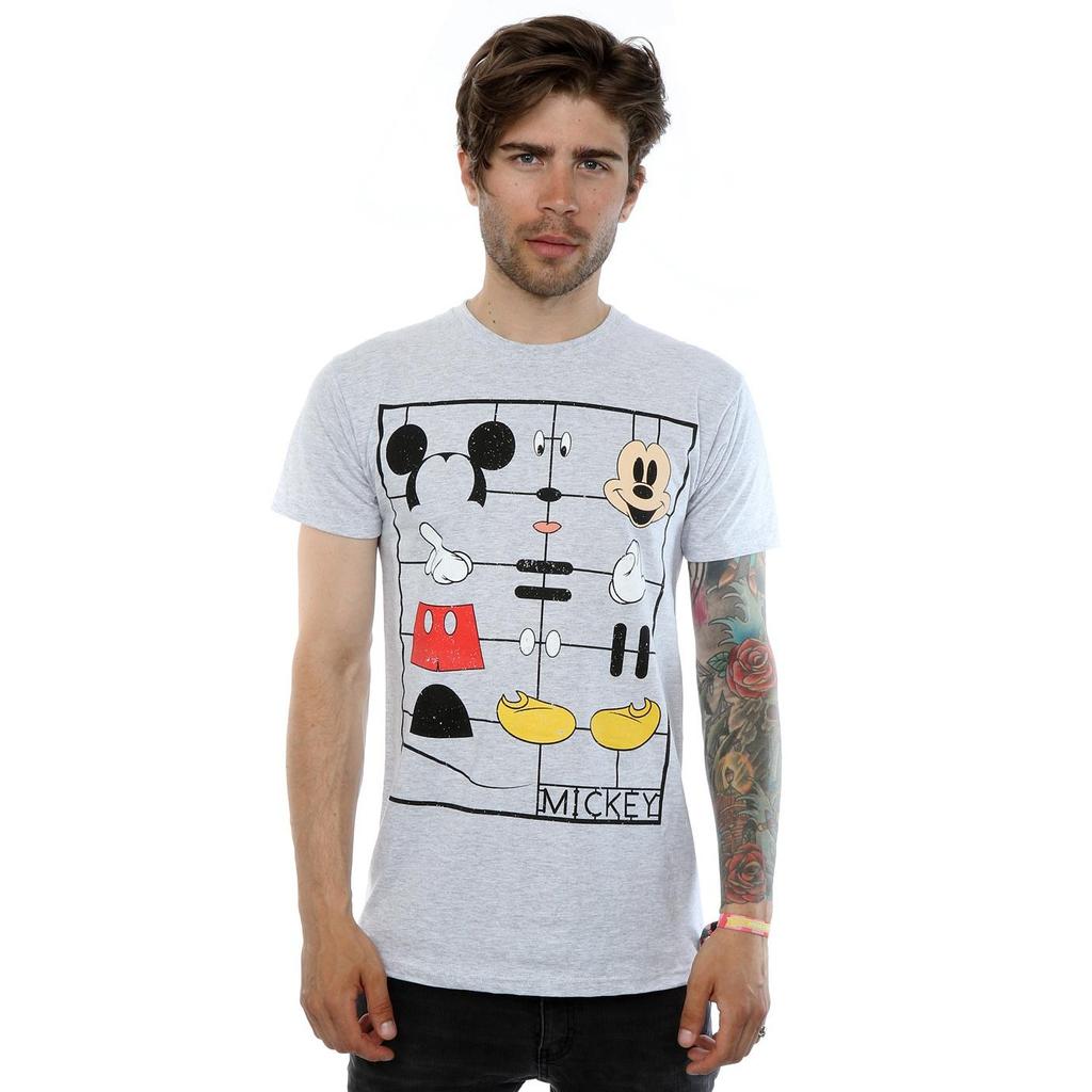 Disney Mens Mickey Mouse Construction Kit T-Shirt
