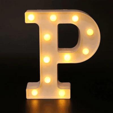 Decorative Letters Alphabet Letter LED Lights Luminous Number Lamp Decoration Battery Night Light Party Baby Bedroom Decoration