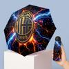 AC Milan Pattern Printed Mini 5 Folds 8 Ribs Compact Umbrella Windproof Waterproof Lightweight Portable Folding