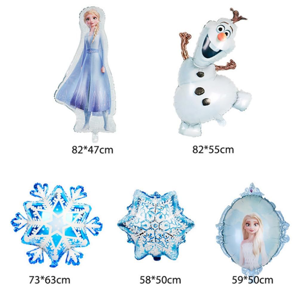 Frozen Birthday Decorations, Party Balloons, Birthday Balloons, Decorations, Aluminum Film Balloons, Happy Birthday Banner, Cake Top, Cake Flag Set,