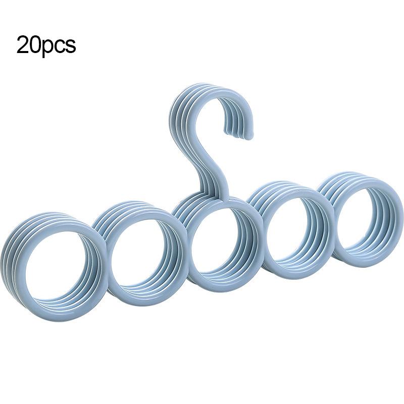 2/5/10/20pcs-Plastic Solid Pants Hanger Multifunctional Hanger Pants Hanger Scarf Storage Hange