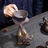 Zisha Tea Pet Ornament - Wealth Fish Dragon Tea Tray Accessory with Customizable Logo, Gongfu Tea Set Pixiu