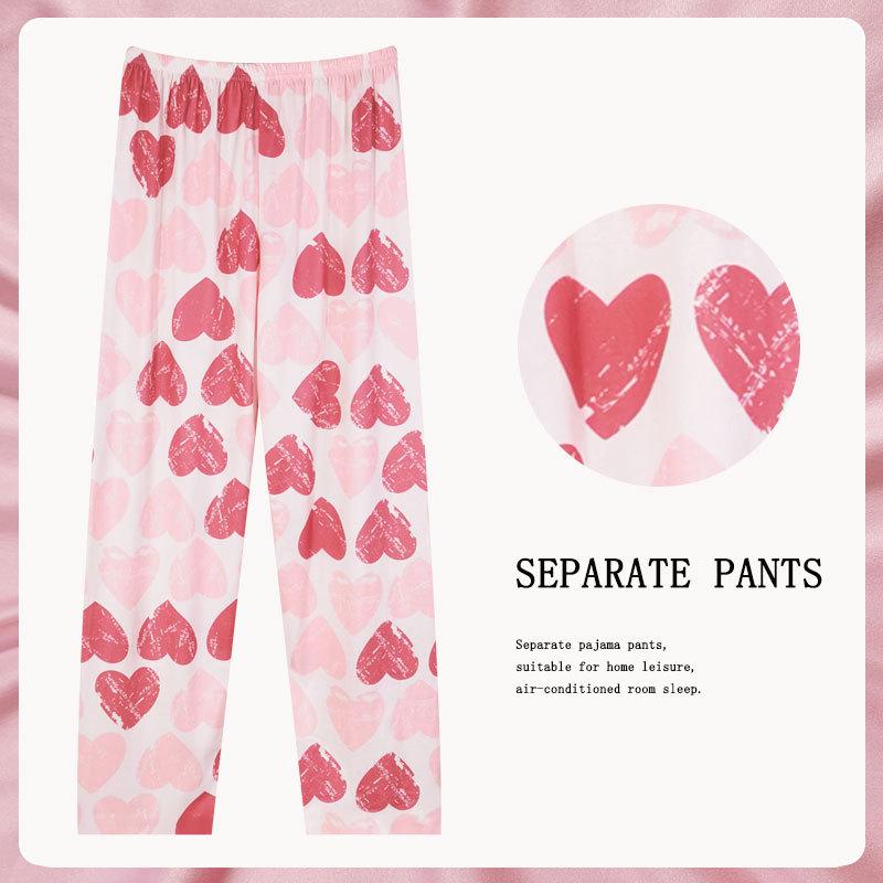 Women's Korean-Style Loose Pajama Pants - Imitation Cotton, Spring/Autumn