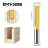 12mm 1/2inch Shank Router Bit Double Flute Long Straight Bits Grooving Bits Trimming Cutter Woodworking Milling Tools