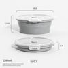 Collapsible Food Storage Containers Foldable Silicone Lunch Containers with Lids Rectangle Collapsible Bowls Round Food Bowls 2