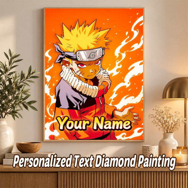 Minato Namikaze Custom Name Diamond Painting Personalized 5D Full Drill DIY Diamond Art Home Decor