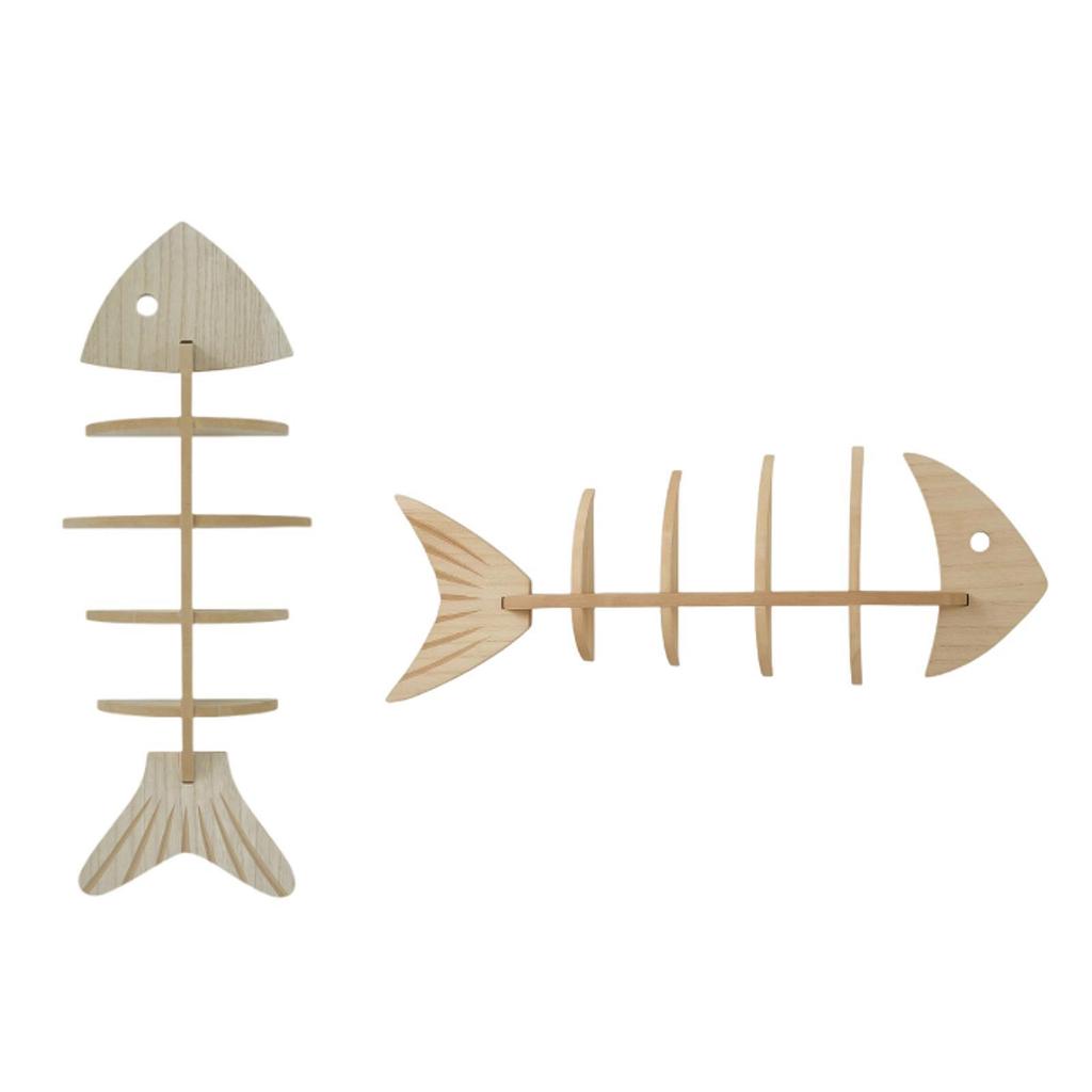 Fish Shape Wall Shelf Decoration Organizer Practical Unique Rack Display for Bedroom