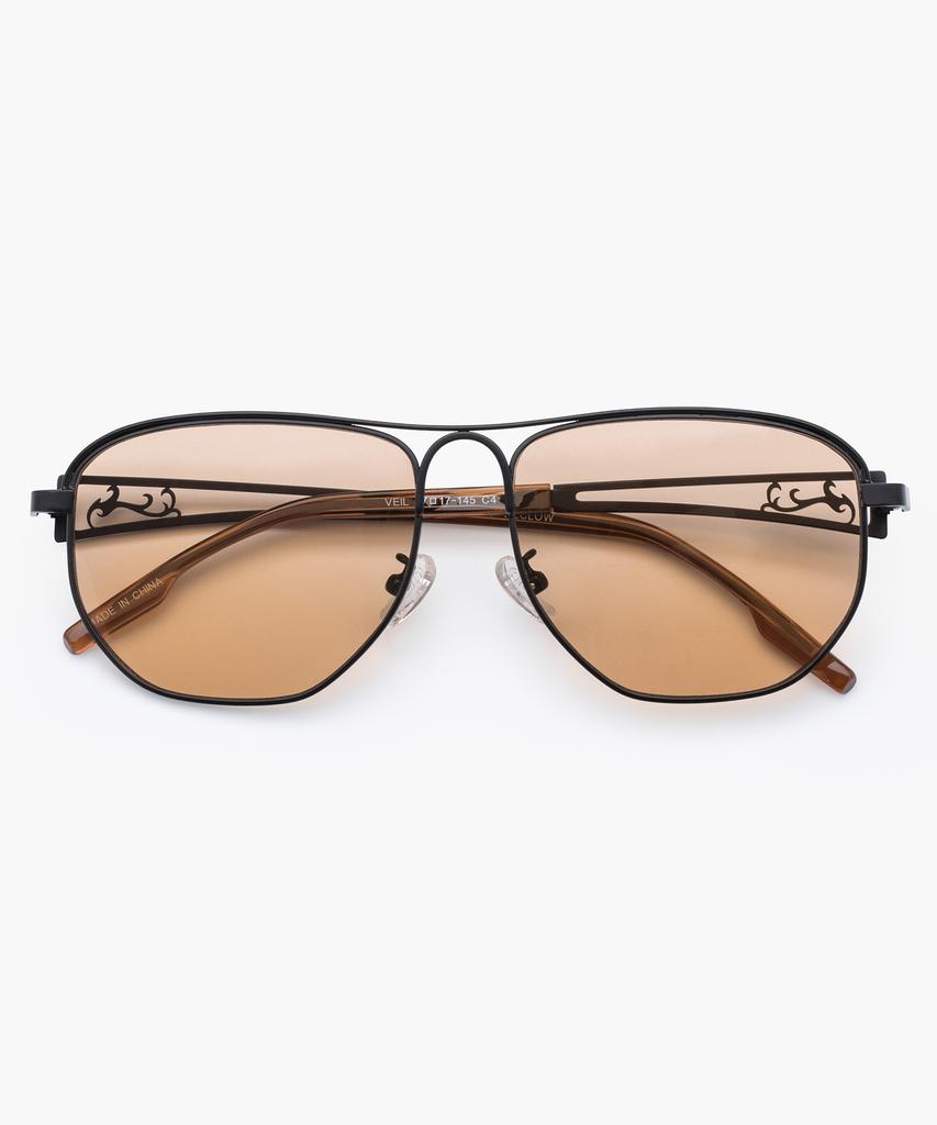 Likkeullou Rc Stainless Steel Veil Sunglasses Brown