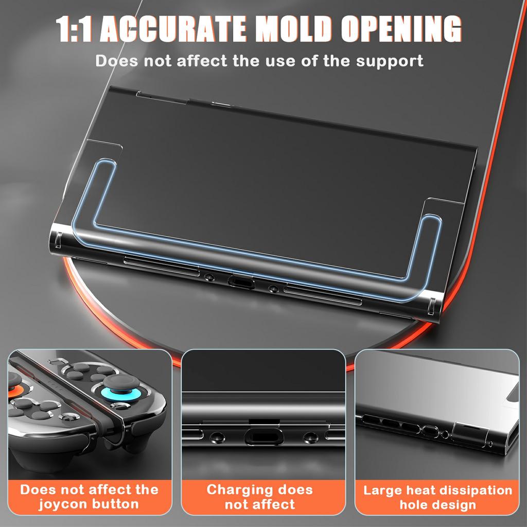For Nintendo Switch 2 Protective Case Gaming Console Transparent PC Shockproof Cover