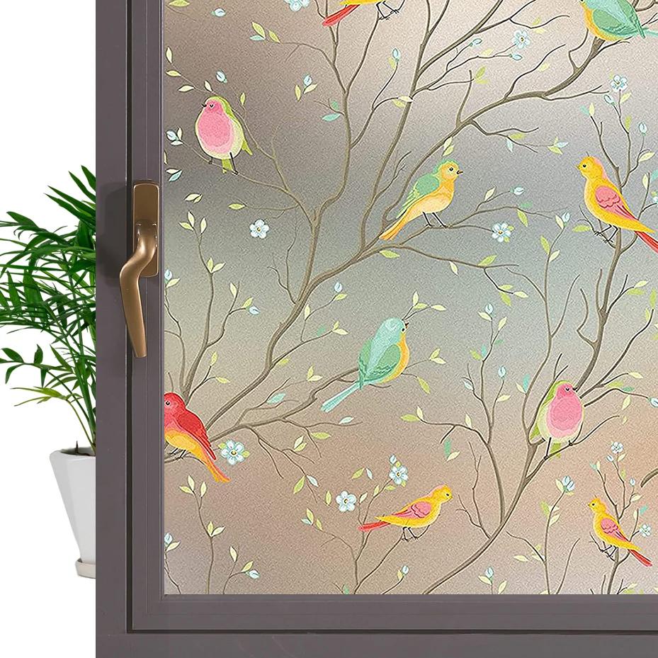 3D Krystall Vindusfilm Personvern Beskyttelse Glass Vinyl Farget Statisk Selvklebende Fester Hjem Dekorativt Vindusklistremerke for Glass