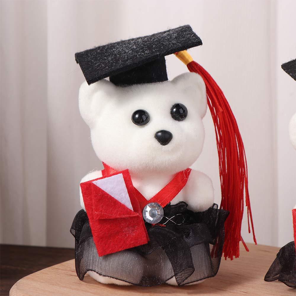 10 Pcs/set Graduation Season Graduation Bear Doll Bouquet Graduation Ceremony Celebrate Party Mini Bear Flower Bouquet Foam Bear