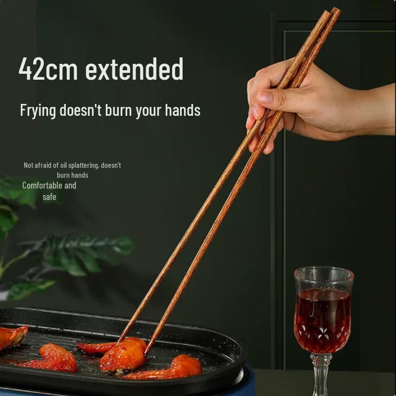 SIVIR Extra-Long Heat-Resistant Wooden Cooking Chopsticks