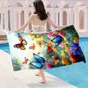 Beach Towel Butterfly and Flower Pattern Sun Protection and Windproof Suitable for Beach Pool Camping Travel Beach Blanket