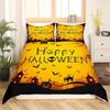 Pink Ghosts Duvet Cover Set Single Size Halloween Theme Bedding Set 2/3pcs Kids Girl Room Decor Gothic Skull Spider Bat Pumpkin