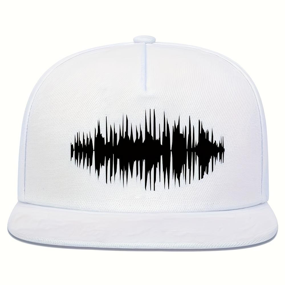 

Pink Sound Wave Graphic Baseball Cap Unisex Adjustable Flat Brim Hip Hop Street Style Outdoor Hat One Size
