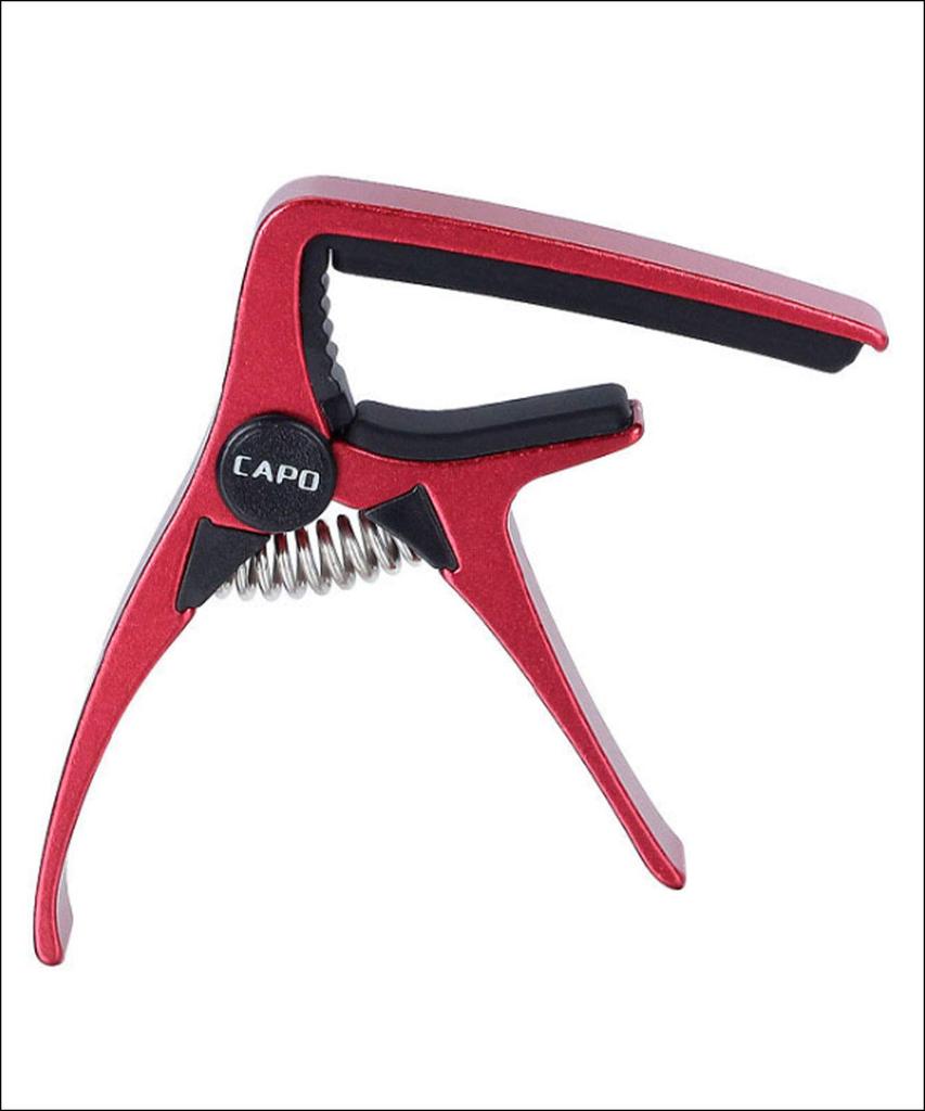 STELLAFISSA Ukulele Cinturino per Ukulele Capotasto Dedicato per Ukulele Gancio senza Foratura (Set Cinghia e Capotasto Dedicati per Ukulele, Rosso)
