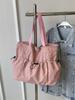 Nylon Casual Shoulder Bag With Wrinkled Design And Large Capacity For Travel And Daily Use