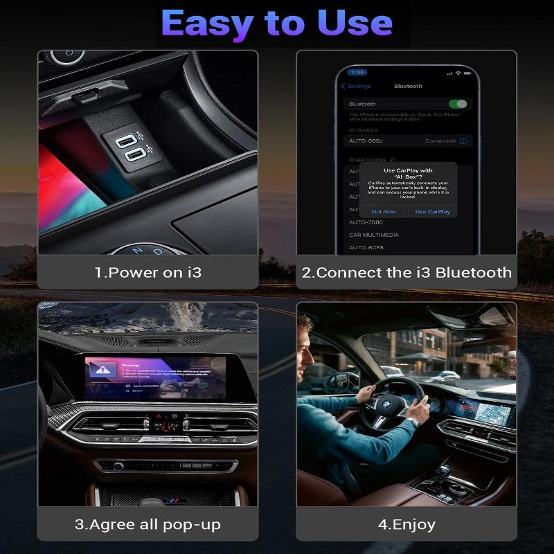 Aibox Smart CarPlay-boks Android 13.0 Bilkonverter for Bil-Maskin-Sammenkobling CarPlay-boks