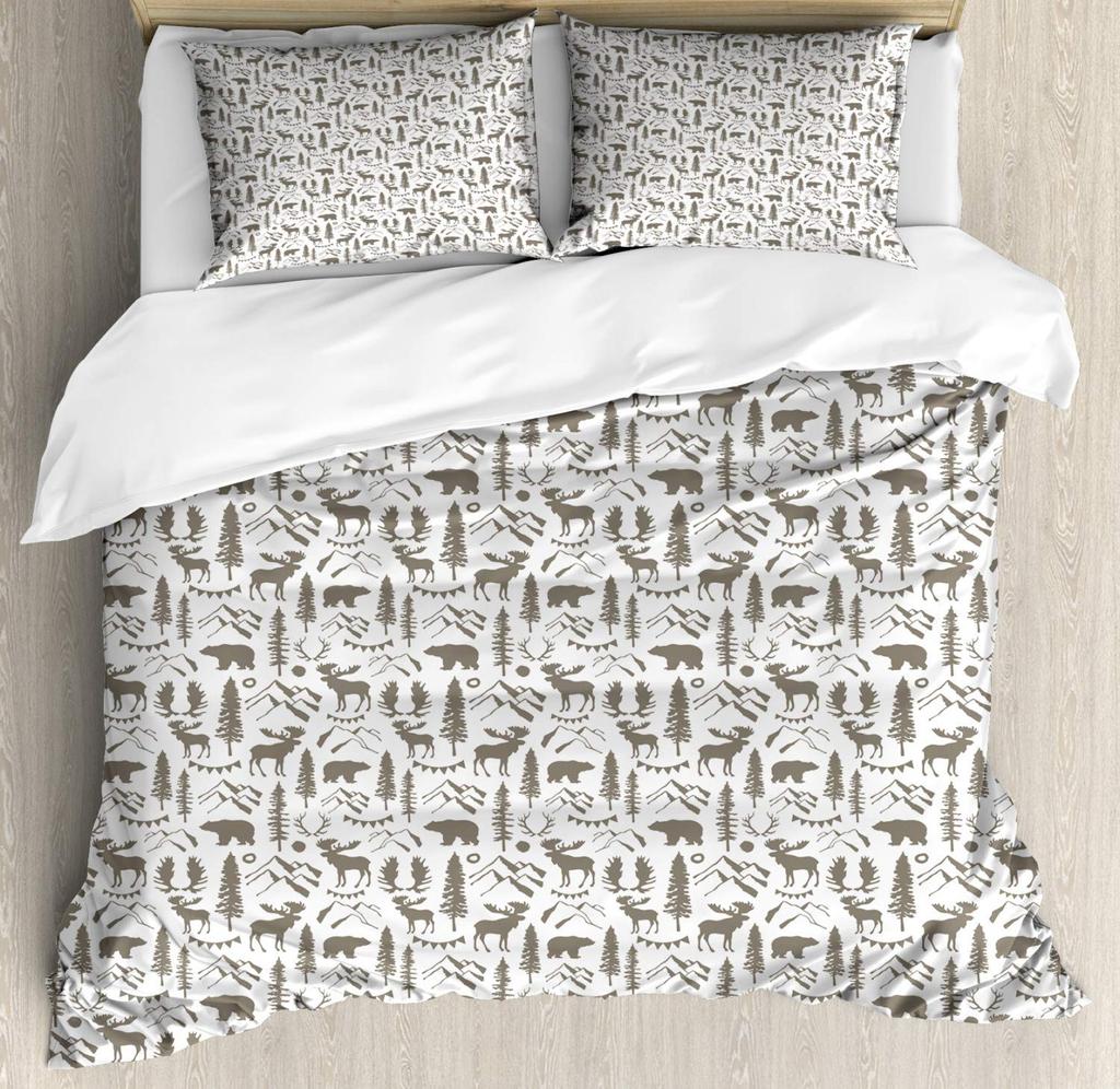 Cool Deer Bedding Collections King Queen Size Comforter Collections For Boys Kids Comforter Collections With 1 Comforter 2Pillowcases Room Decor