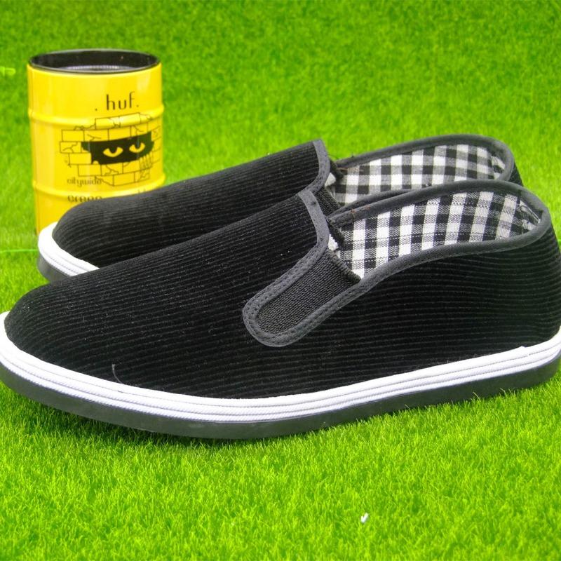 Plush Cloth Shoes Traditional Lasagna Corduroy Imitation Tire Sole Black Cloth Shoes Online Old Beijing Cloth Shoes