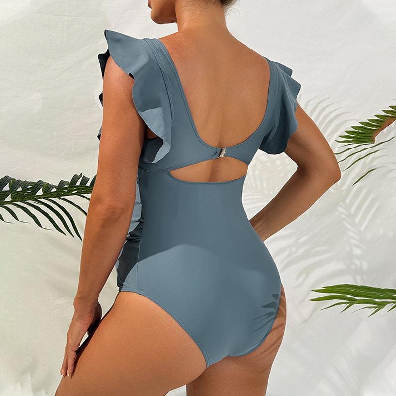 Women S Maternity One Piece Swimsuit Solid Color Loose Fit Tummy Control