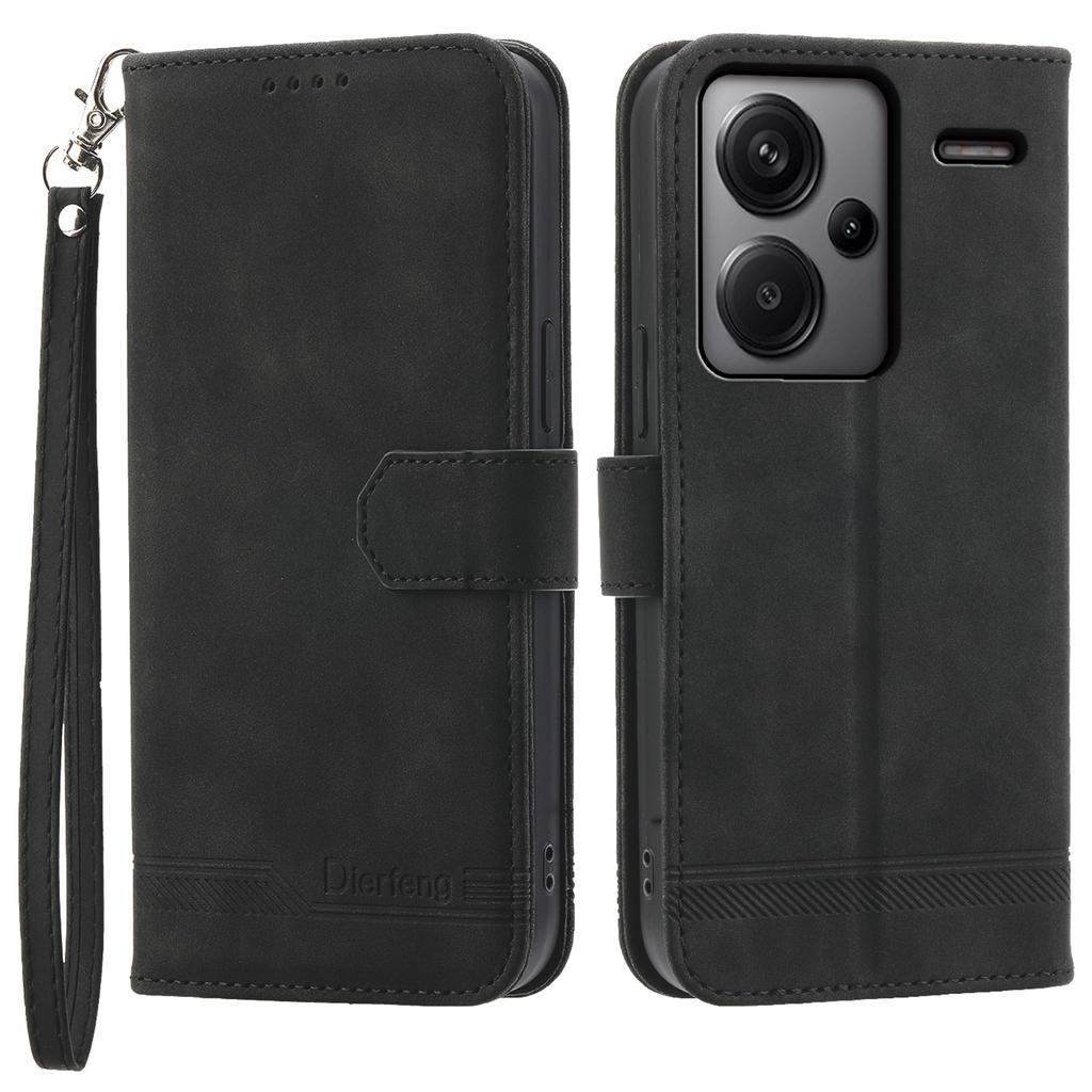 DIERFENG DF-03 for Xiaomi Redmi Note 13 Pro+ 5G Leather Case Phone Wallet Stand