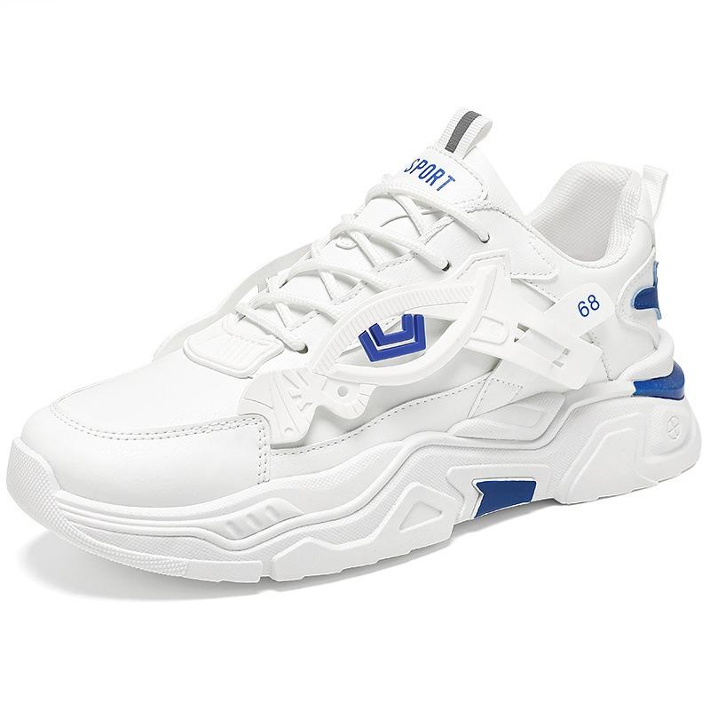 Four Seasons Versatile Men Work Sneakers Thick Soled Men's Casual Sports Running Shoes Non Slip Wear-resistant Student Trainers