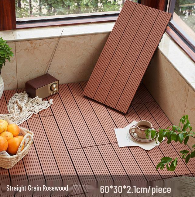 Wasserdichte, wartungsfreie WPC-Terrassendielen für Terrassen, Gärten und Balkone - Selbstverlegend und korrosionsbeständig