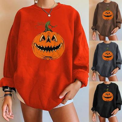 Damska bluza z długim rękawem Halloween, opadającymi ramionami, z długim rękawem, damska Padde