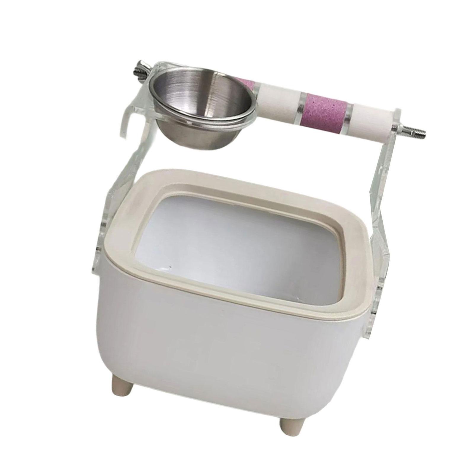 

Подставка для туалета для птиц, съемное ведро, легкое приучение к туалету, подставка-жердочка для лазания для маленьких и больших попугаев, корелл S