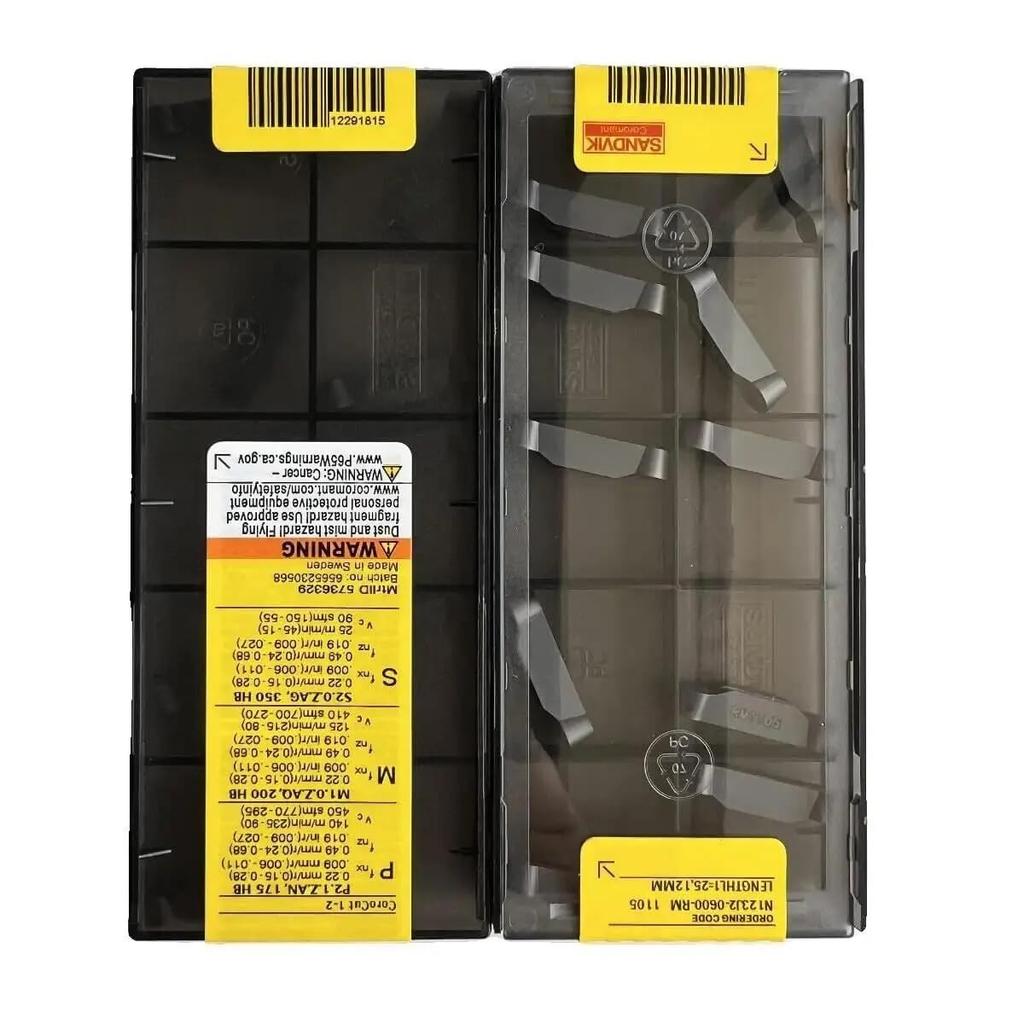 Original Sandvik / N123J2-0600-RM 1105 /Carbide CNC Blade 10 PCS