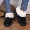fashion 2024 New Women's Short Plush Warm Snow Boots Casual Shoes Suede Fur Chelsea Ankle Boots Flat Thick Sole Women's Shoes