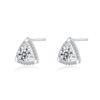 Moissanite Geometric Triangle Stud Earrings in S925 Sterling Silver