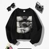 Cross-border Autumn/Winter Lip Print Loose Fleece Sweatshirt