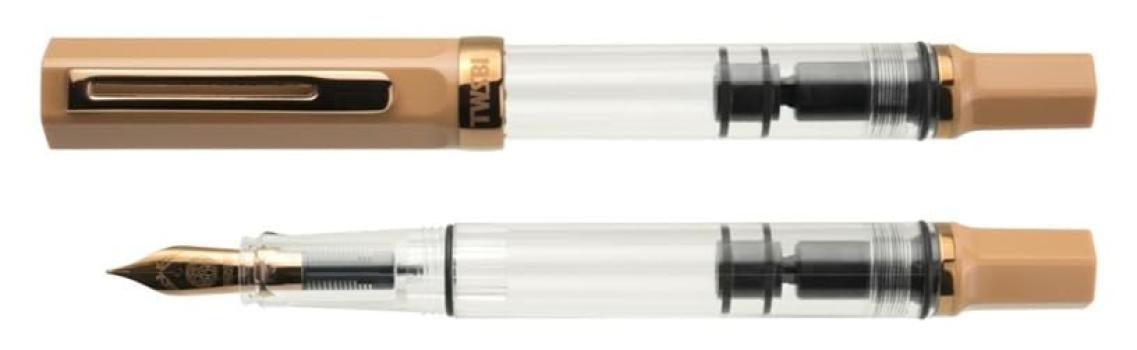 

TWSBI Fountain Pen Eco Cafe Rose Gold GT 18K Inhalation Type Fine Point F TW020017