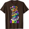 Funny Bruh Meme Hip Hop Teddy Bear NOLA Mardi Gras Unisex T-Shirt