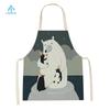 Women Men Animal Pattern Kitchen Aprons Household Cleaning Supplies Baking Accessories Fox Polar Bear Cattle Pattern Waist Bib
