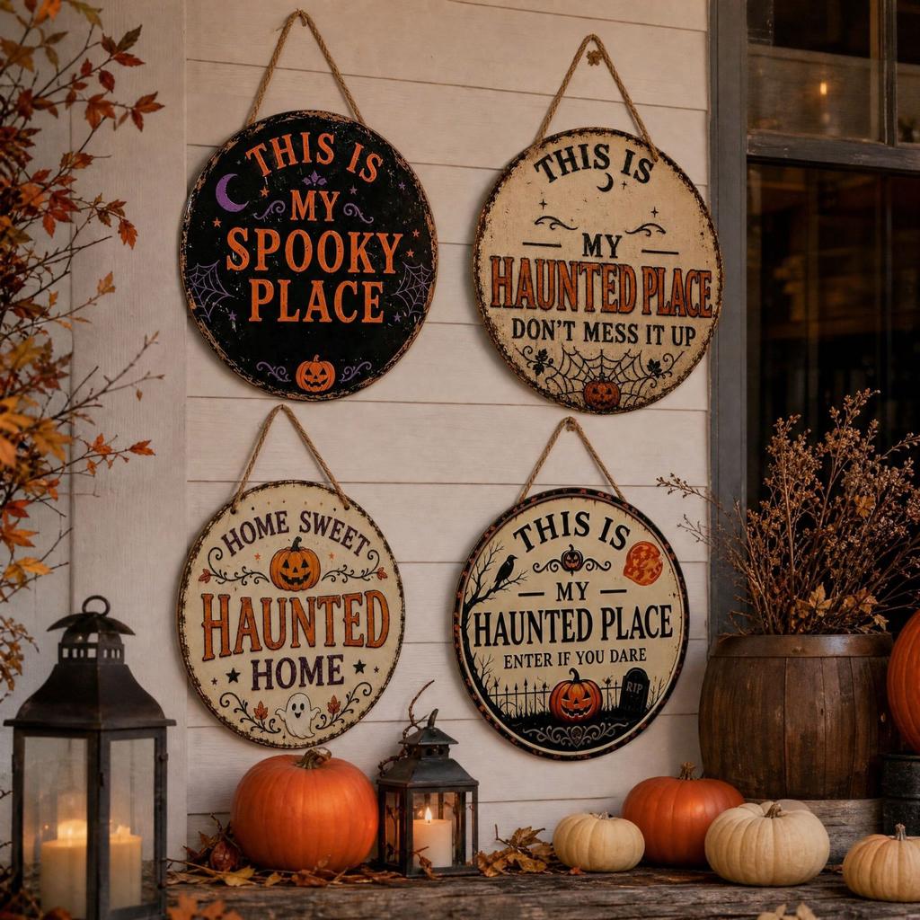 3030 Inch Happy House Halloween 2D Sign Plaque
