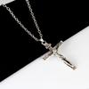 62KD Intricate Crosses Pendant Necklace Metal Chain Neckwear for Fashion Enthusiasts