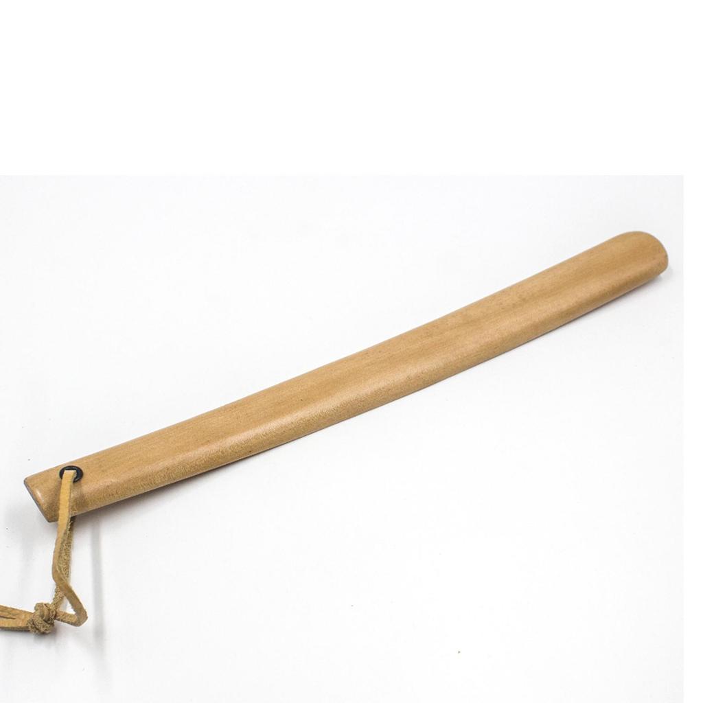 Solid Wood Shoehorn - Convenient 38cm Shoe Lifter for Home, Hotel, Pregnant Women, and Elderly