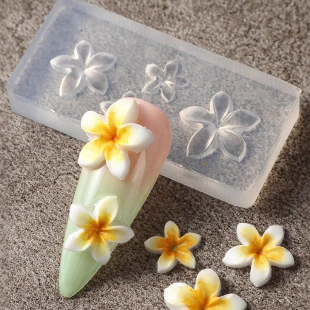 3er-Pack Professionelle Nail Art Formen Blumenform Kleine Zubehörform Nägel Dekorative Formen für Maniküre Dekorationen