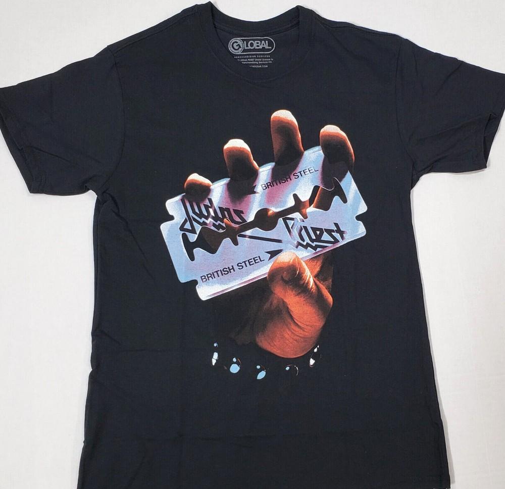 JUDAS PRIEST British Steel T-shirt Global Licensed Men s Slim Fit MEDIUM Tee Unisex T-Shirt S