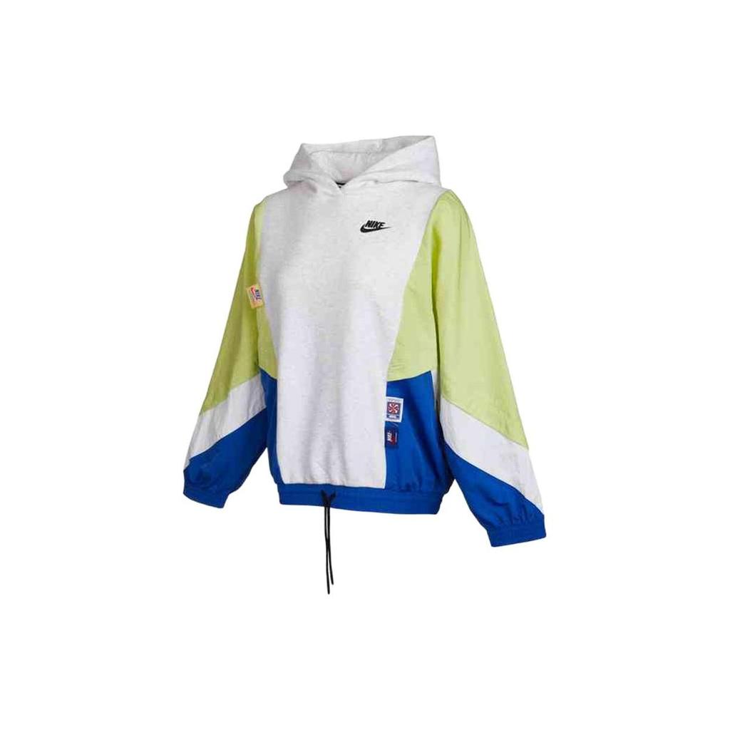 Nike Color-Block Loose Casual Hoodie Women Hoodie Light-Green DB3847-051