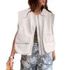 Women's Summer Fashion Loose Pleated Hem Sleeveless Vest Vest Top