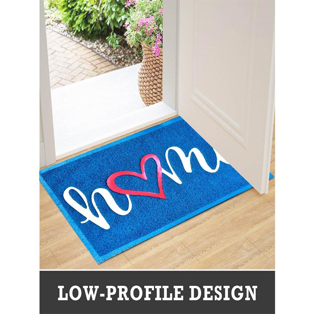 

Креативный коврик для двери из ПВХ Love Home, коврик для протирания двери, противоскользящий шелковый кольцевой ковер 40*60cm синий